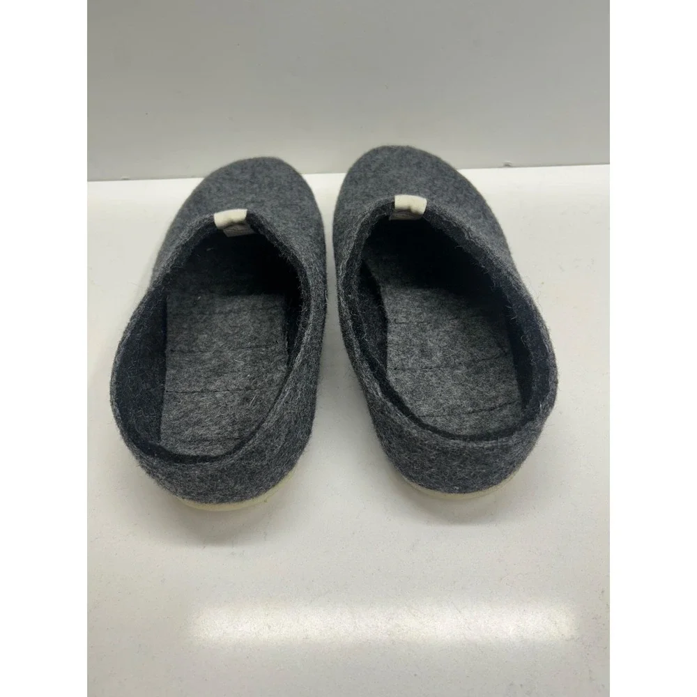 BAABUK Mel Dark Grey Wool Slippers Size 43